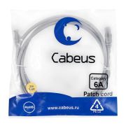Патч-корд U/UTP кат.6A PC-UTP-RJ45-Cat.6a-2m-LSZH 2xRJ45/8p8c неэкранир. LSZH (10G) 2м сер. Cabeus 7896c