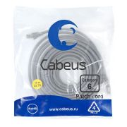 Патч-корд U/UTP кат.6 PC-UTP-RJ45-Cat.6-10m 2xRJ45/8p8c неэкранир. PVC 10м сер. Cabeus 8850c