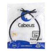 Патч-корд U/UTP кат.5E PC-UTP-RJ45-Cat.5e-0.5m-BK-LSZH 2xRJ45/8p8c неэкранир. LSZH 0.5м черн. Cabeus 9536c
