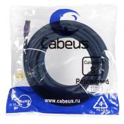 Патч-корд S/FTP кат.8 PC-SSTP-RJ45-Cat.8-10m-LSZH 2xRJ45/8p8c экранир. LSZH (40G 2000 MHz) 10м син. Cabeus 9706c