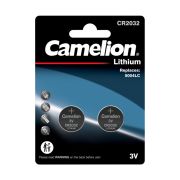 Элемент питания литиевый CR2032 BL-2 CR2032-BP2 батарейка литиевая 3В (уп.2шт) Camelion 15246