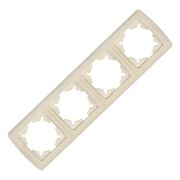 Рамка 4-м Маргарита горизонт. сл.кость (ivory) UNIversal МР004Г-I