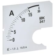 Шкала сменная для амперметра Э47 15/5А-1.5 72х72мм IEK IPA10D-SC-0015