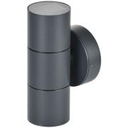 Светильник 5113 2хGU10 IP65 уличный настенный сер. IEK LT-UPU0-5113-GU10-2-K03