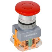 Кнопка D7-MZS «Грибок» d22мм 1НО+1НЗ с фиксацией красн. GENERICA BBG50-11MZS-3-21-K04-G