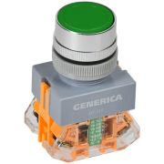 Кнопка D7-11T d22мм 1НО+1НЗ с фиксацией зел. GENERICA BBT50-11T-3-21-K06-G