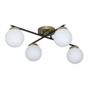 Светильник «Злата» 141 (плафон 8728) НСБ 01-4х25-101 G9 [ИМ] потолочн. черн.зол. Элетех 1005405280