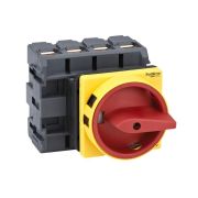 Выключатель-разъединитель 4п 100А IP20 с красн. рукоят. на дверцу 4 винтами с замком SE MSD100410R