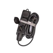 Удлинитель на каучуковой колодке 3х5м 16А IP44 250В 4кВт каучук КГ 3х2.5 черн. УХз16 Россия КОСМОС YKsm5m-3g(16A)KG-B