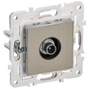 Розетка телевизионная проходная TV SKANDY SK-A17N никель IEK SK-A10-P-K50