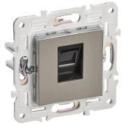 Розетка компьютерная RJ45 кат.6 SKANDY SK-K02N никель IEK SK-K10-2-K50