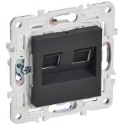 Розетка компьютерная двойн. RJ45 кат.5E SKANDY SK-K03G графит IEK SK-K20-1-K53