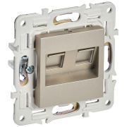 Розетка компьютерная двойн. RJ45 кат.5E SKANDY SK-K03Sh шампань IEK SK-K20-1-K37