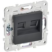 Розетка компьютерная двойн. RJ45 кат.5E SKANDY SK-K03T титан IEK SK-K20-1-K48