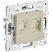 Розетка компьютерная двойн. RJ45 кат.6 SKANDY SK-K04B беж. IEK SK-K20-2-K10