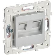Розетка компьютерная двойн. RJ45 кат.6 SKANDY SK-K04S серебр. IEK SK-K20-2-K23