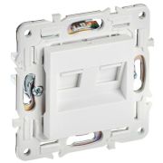 Розетка компьютерная двойн. RJ45 кат.6 SKANDY SK-K04W арктич. бел. IEK SK-K20-2-K01