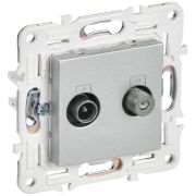 Розетка двойная TV+SAT SKANDY SK-A13S серебр. IEK SK-AF20-O-K23