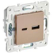 Розетка USB A+C 18Вт SKANDY SK-R13Sa песочн. IEK SK-U22-018-K98