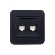 Розетка компьютерная 2-м СП ASTI IP20 RJ45 в сборе черн. бархат LEZARD 7081-4242-141