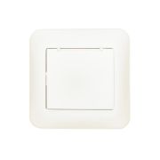 Розетка 1-м СП ASTI 16А IP20 с заземл. с крышкой термопласт в сборе жемчуж./бел. перламутр. LEZARD 7081-3030-123В