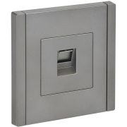 Розетка компьютерная RJ45 кат.5E FORTE&PIANO FP532 сталь IEK FP-K10-1-K46