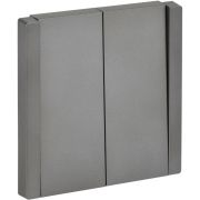 Выключатель 2-кл. СП FORTE&PIANO 10А FP505 сталь IEK FP-V20-0-10-1-K46