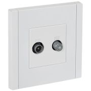 Розетка 2-м TV+SAT FORTE&PIANO FP238 бел. IEK FP-AF20-O-K01