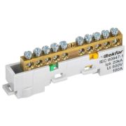 Шина PE «земля» неизол. на универс. держ. 6х9-10-Ж TEKFOR IEK TF-NN10-10-DL-K05