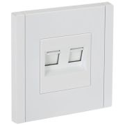 Розетка компьютерная 2-м RJ45 кат.6 FORTE&PIANO FP234 бел. IEK FP-K20-2-K01