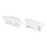 Заглушка LINE-2308-F с отверстием WHITE пластик (комплект) Arlight 044238