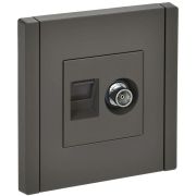 Розетка 2-м TV+RJ45 кат.6 FORTE&PIANO FP337 сер. IEK FP-AK20-2-K03