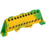 Шина PE «земля» в комб. изол. «Стойка» 8х12-11-ЖЗ TEKFOR IEK TF-NN20-11-DP-K52