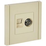 Розетка 2-м TV+RJ45 кат.5E FORTE&PIANO FP436 ваниль IEK FP-AK20-1-K10