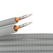 Электротруба ПВХ гибкая гофрированная d20мм с коаксиальным кабелем SAT нг(А)-HF (уп.25м) сер. DKC 9VE92025