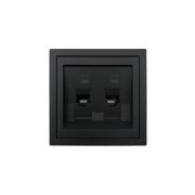 Розетка компьютерная 2-мест. СП ZIMA IP20 черн. бархат LEZARD 704-4288-141