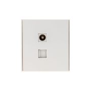 Розетка компьютерная + телевизионная СП STRONG MIELE RJ45 кат6 + TV жемчуж. Kranz KR-78-0722-4