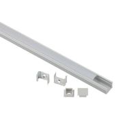 Комплект с накладным анодированным профилем 1612-1m 16х12мм. 1м САВ261 сереб. Эра Б0062813