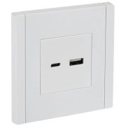 Розетка USB A+C 18Вт FORTE&PIANO FP251 бел. IEK FP-U22-018-K01