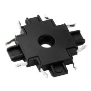 Коннектор MTR16 CX-BL X-обр. накладной шинопровод низковольтный Pro черн. JazzWay 5057357