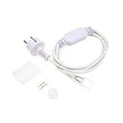 Набор установочный для Гибкого неона 16х16мм формы D (шнур питания каучук с диодным мостом и вилкой заглушка переходная муфта игла) 1.5м Neon-Night 134-501