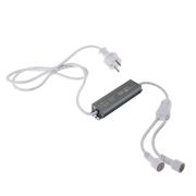 Трансформатор 230В - 24В 60Вт алюм. корпус провод бел. каучук Neon-Night 531-312