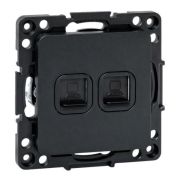 Розетка компьютерная 2-м Стокгольм RJ-45 механизм черн. EKF EZK02-035-10