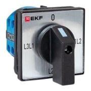 Переключатель кулачковый ПК-1-73 3п 10А для вольтметра (линейное напряжение) IP65 EKF pk-1-73-10-65