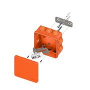 Коробка огнестойкая E45 100х100х50мм IP55 с клеммниками 5 полюсов 0.5-6кв.мм HF EKF plc-kmfr-100-506