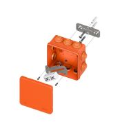 Коробка огнестойкая E45 100х100х50мм IP55 с клеммниками 4 полюса 0.5-10кв.мм HF EKF plc-kmfr-100-410