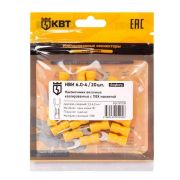 Наконечник кабельный вилочный изолированный НВИ 6.0–4 (уп.20шт) КВТ 91009