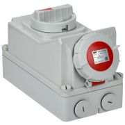 Розетка с мех. блокировкой 16А-6ч 380В 3P+PE ССИ-814 IP67 IEK PSR12-016-4-5-67