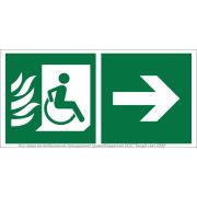 Знак безопасности BL-3015B.E85 «Эвакуационные пути для инвалидов направо» Белый свет a32503