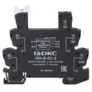 Колодка ультратонкая для реле RIS вх. напр. 6-24В AC/DC винт. Клеммы DKC IRK-B-SC-2